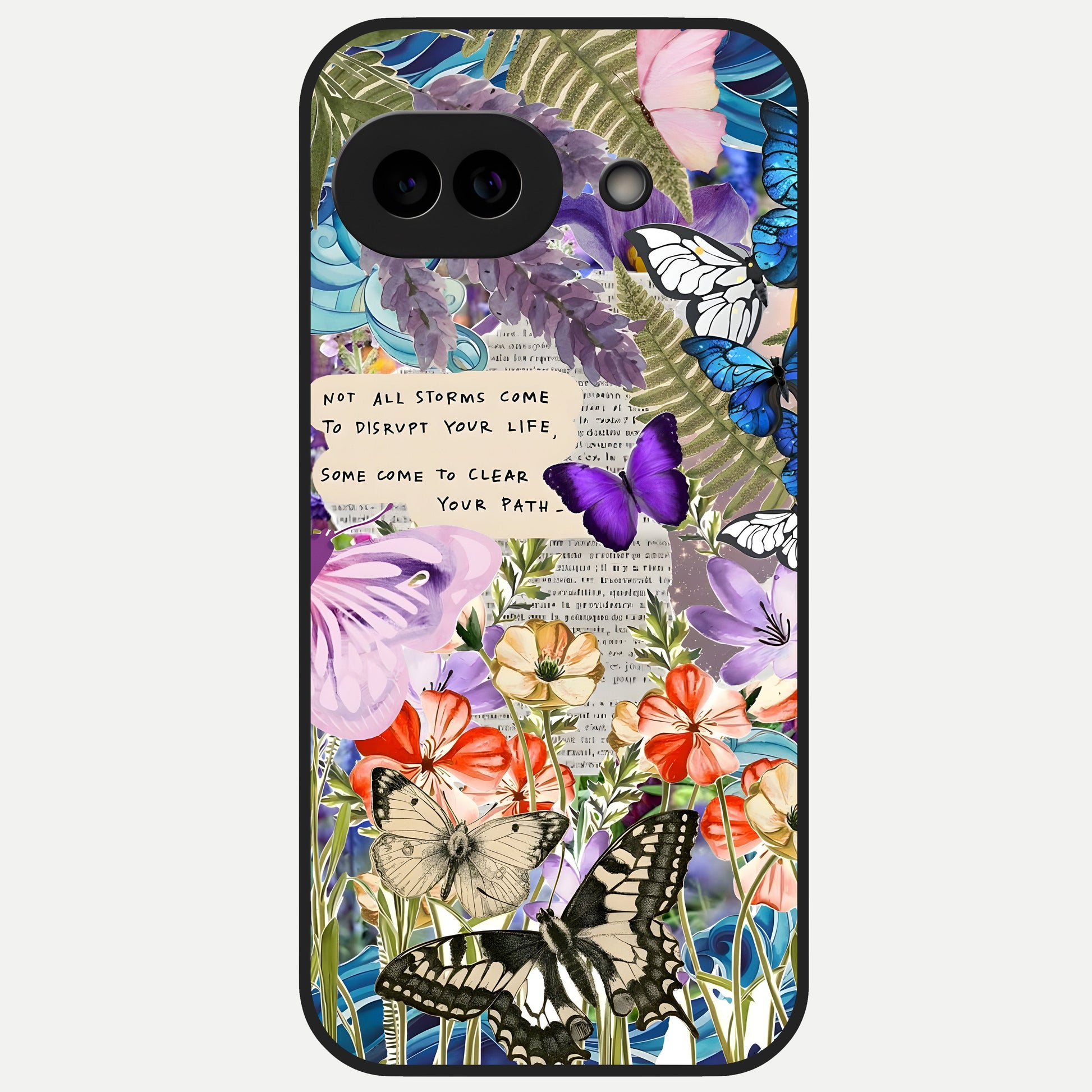  Storm Path Bloom Glass Case for Google Pixel 10A back cover – full design glossy printed glass finish