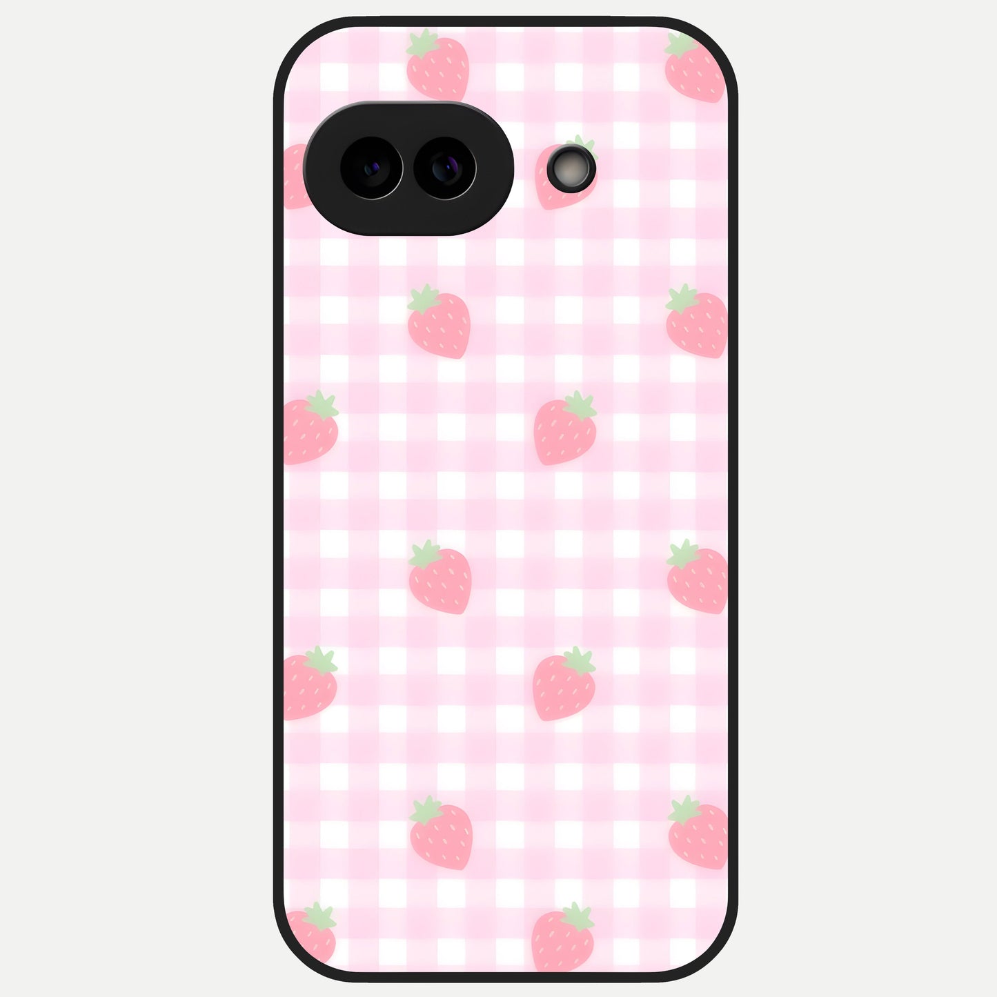  Strawberry Picnic Love Glass Case for Google Pixel 10A back cover – full design glossy printed glass finish