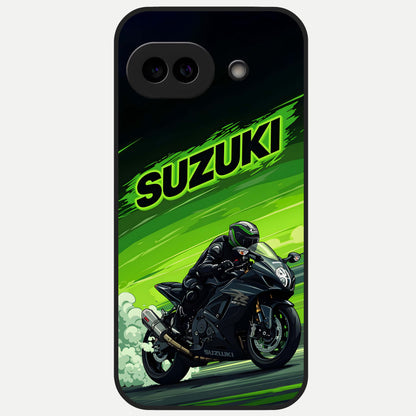  Suzuki Speed Beast Glass Case for Google Pixel 10A back cover – full design glossy printed glass finish