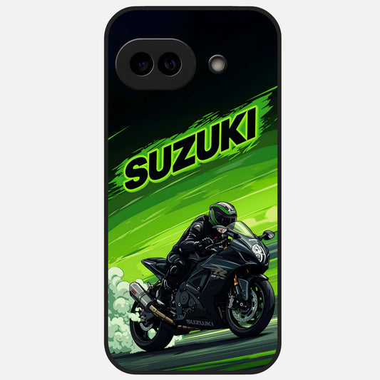  Suzuki Speed Beast Glass Case for Google Pixel 10A back cover – full design glossy printed glass finish