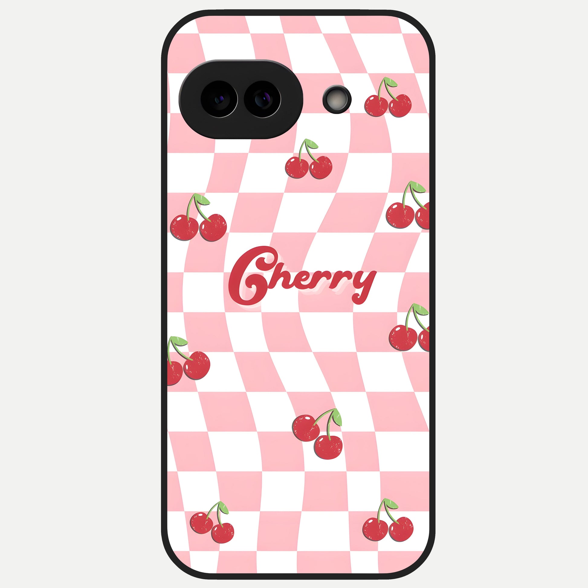  Sweet Cherry Vibes Glass Case for Google Pixel 10A back cover – full design glossy printed glass finish