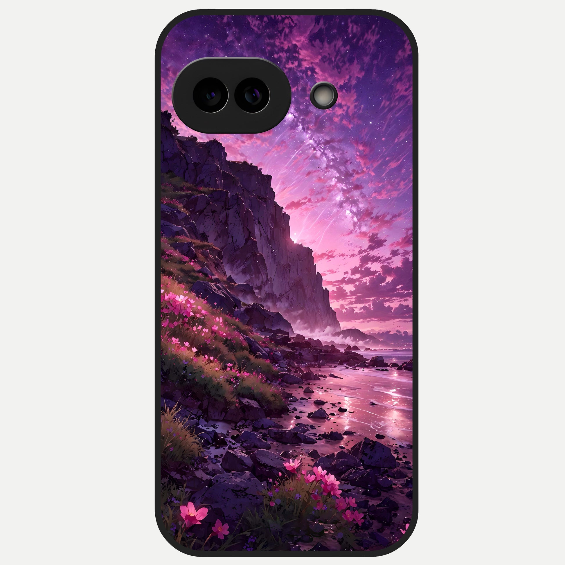  Twilight Blossom Coast Glass Case for Google Pixel 10A back cover – full design glossy printed glass finish