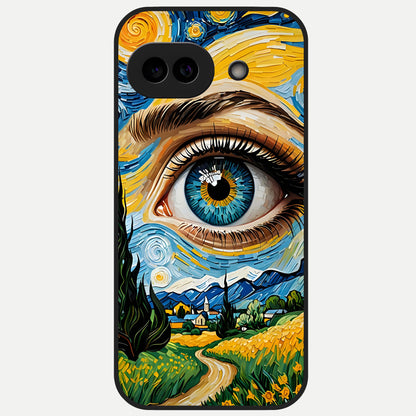  Van Gogh Eye Glass Case for Google Pixel 10A back cover – full design glossy printed glass finish