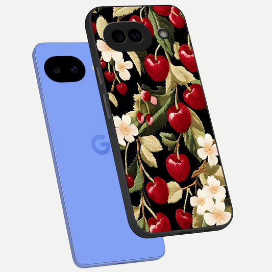  Bloom Thread Art phone case for Google Pixel 10A showing premium glass back cover with detailed artwork
