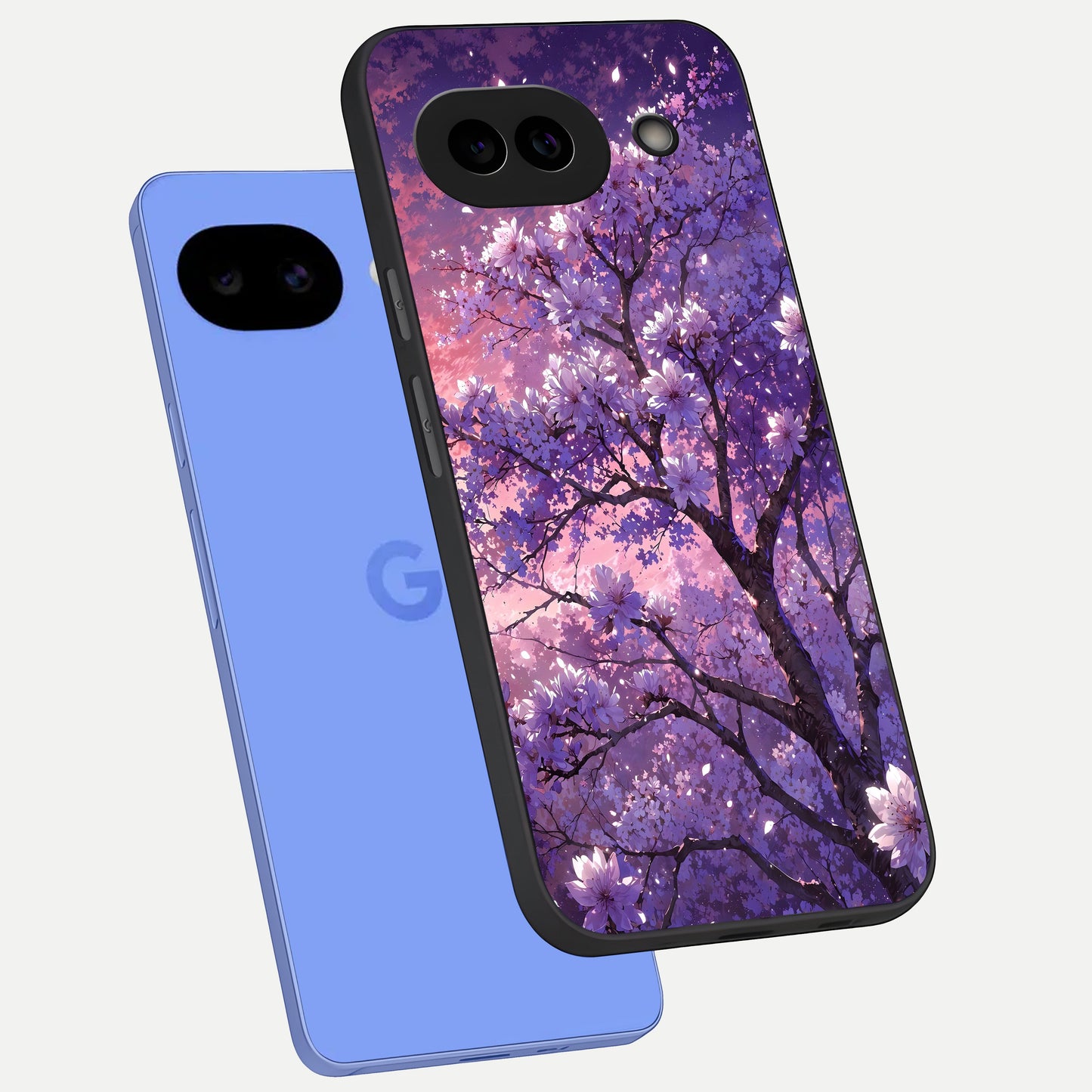  Blossom Tree phone case for Google Pixel 10A showing premium glass back cover with detailed artwork
