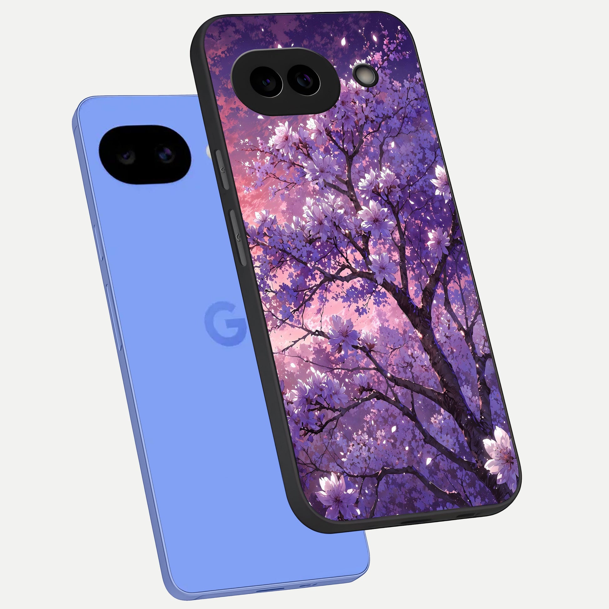  Blossom Tree phone case for Google Pixel 10A showing premium glass back cover with detailed artwork