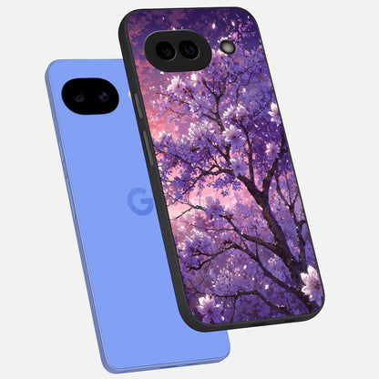  Blossom Tree phone case for Google Pixel 10A showing premium glass back cover with detailed artwork