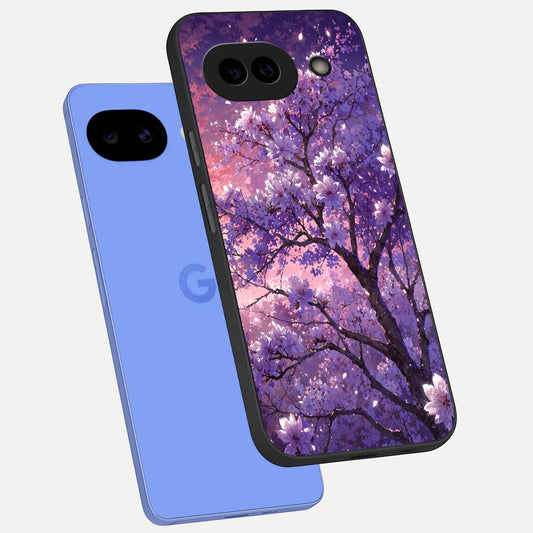  Blossom Tree phone case for Google Pixel 10A showing premium glass back cover with detailed artwork