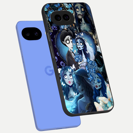  Butterfly Ghost Soul phone case for Google Pixel 10A showing premium glass back cover with detailed artwork