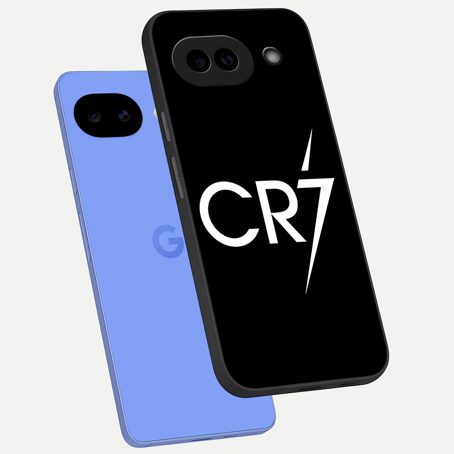  CR7 Elite Strike phone case for Google Pixel 10A showing premium glass back cover with detailed artwork