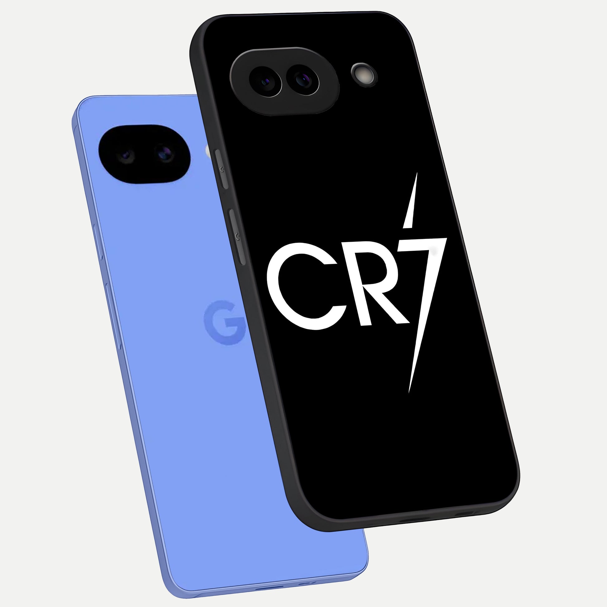  CR7 Elite Strike phone case for Google Pixel 10A showing premium glass back cover with detailed artwork