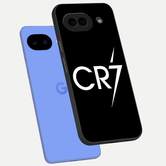  CR7 Elite Strike phone case for Google Pixel 10A showing premium glass back cover with detailed artwork