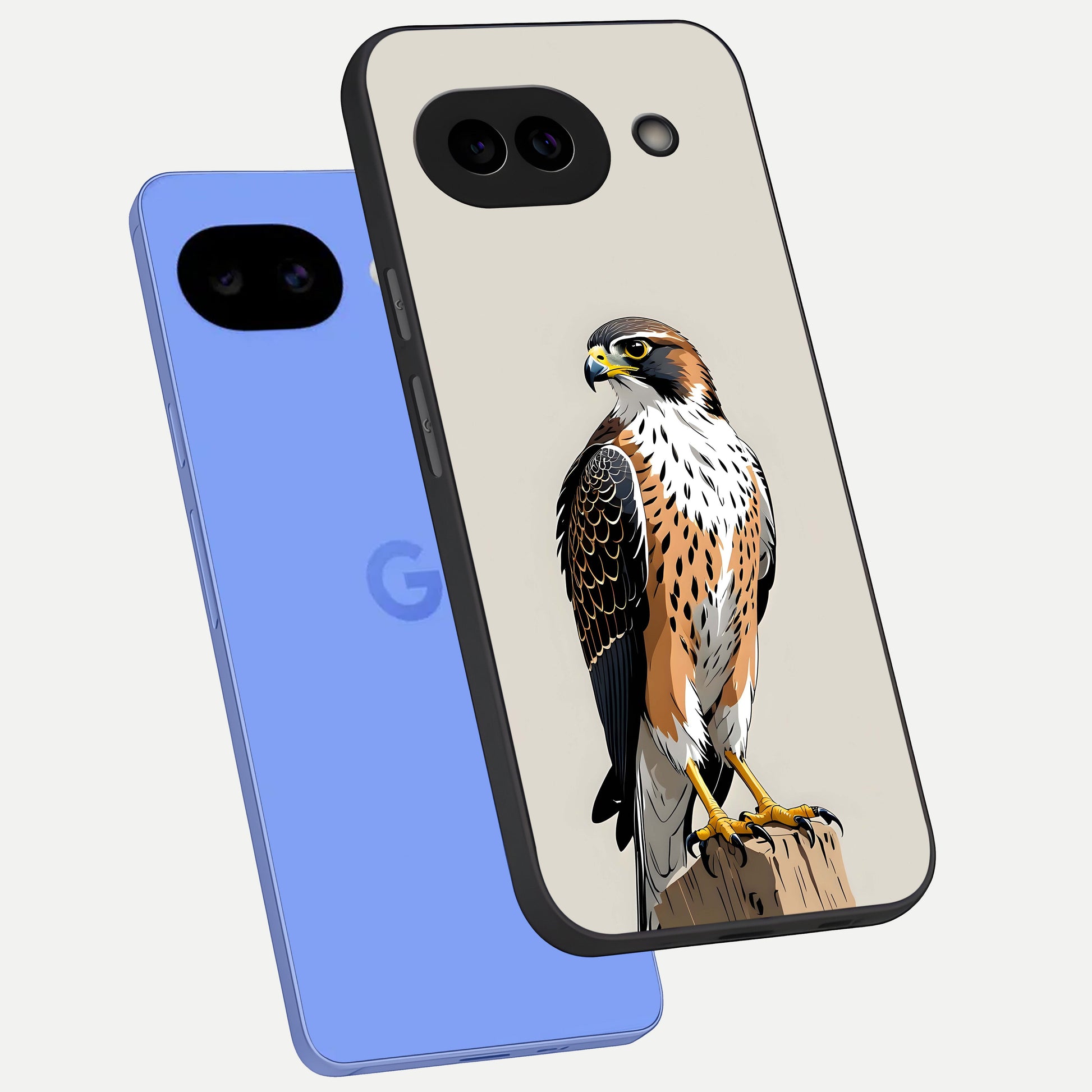  Clever Eagle phone case for Google Pixel 10A showing premium glass back cover with detailed artwork