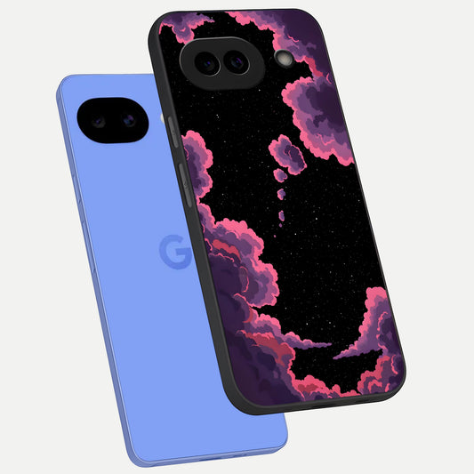  Cosmic Cloud Journey phone case for Google Pixel 10A showing premium glass back cover with detailed artwork