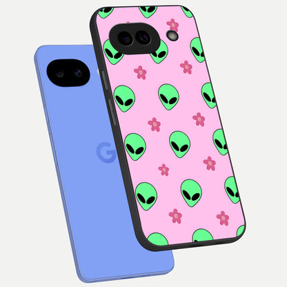  Cosmic Cute Crush phone case for Google Pixel 10A showing premium glass back cover with detailed artwork