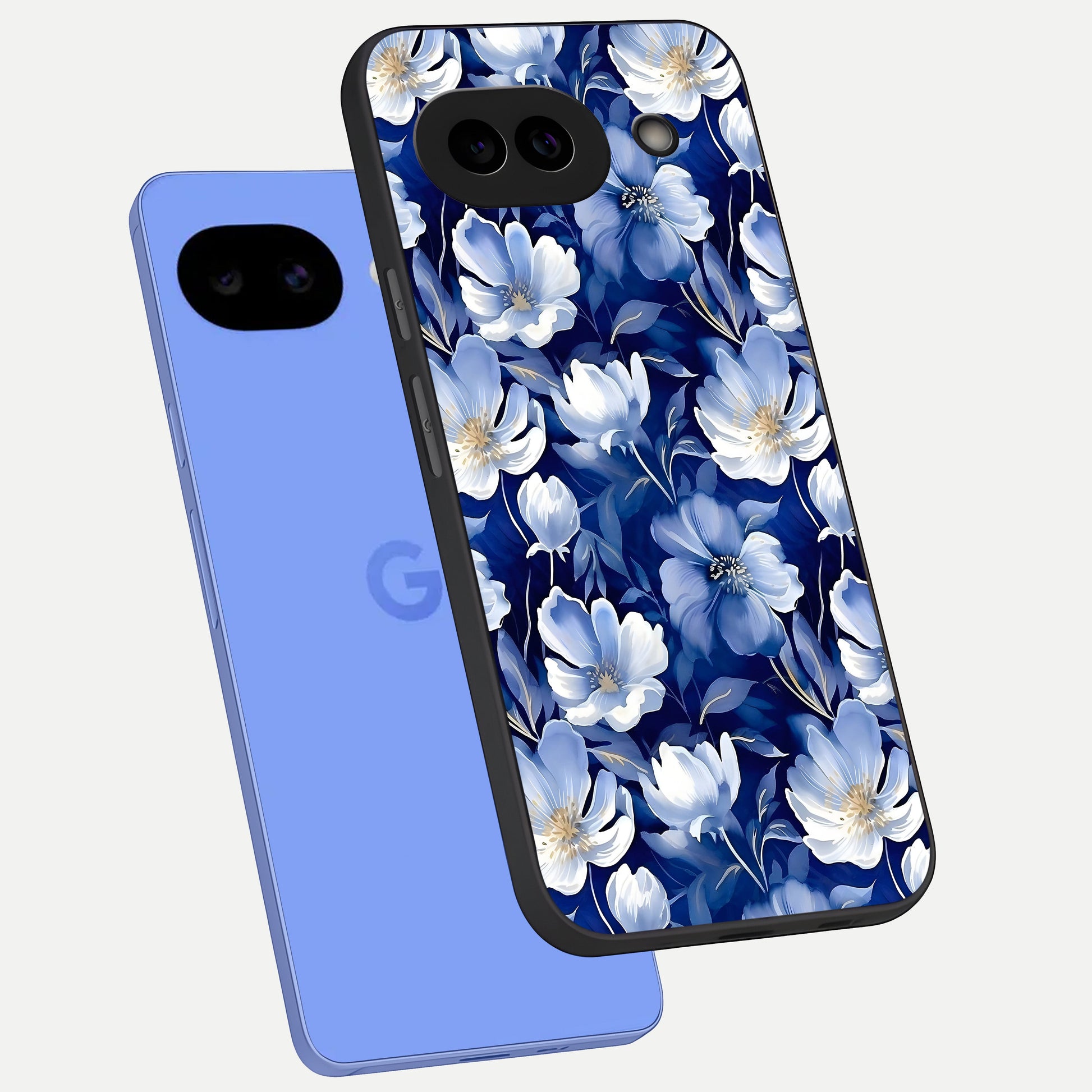  Cute Floral Patterns phone case for Google Pixel 10A showing premium glass back cover with detailed artwork