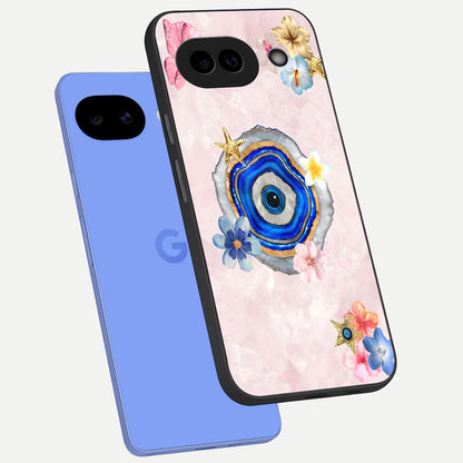 Divine Aura Bloom phone case for Google Pixel 10A showing premium glass back cover with detailed artwork