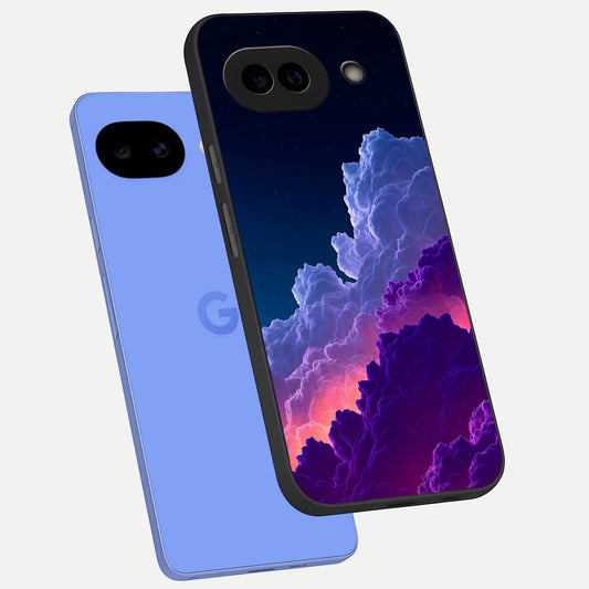  Dreamy Cloud Skies phone case for Google Pixel 10A showing premium glass back cover with detailed artwork