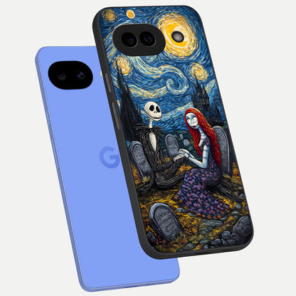  Eternal Night Love phone case for Google Pixel 10A showing premium glass back cover with detailed artwork