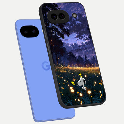  Firefly Meadow Magic phone case for Google Pixel 10A showing premium glass back cover with detailed artwork