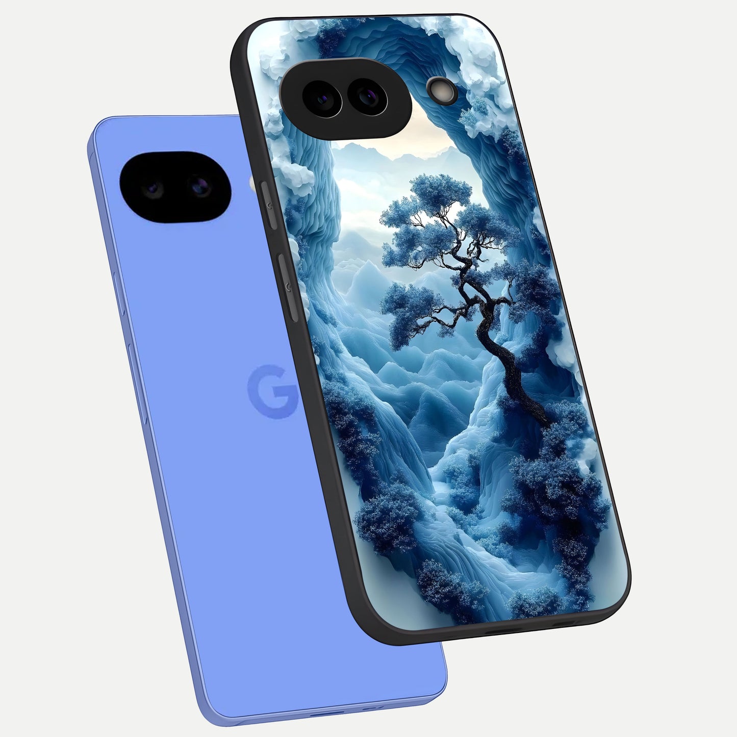  Frozen Serenity Gate phone case for Google Pixel 10A showing premium glass back cover with detailed artwork