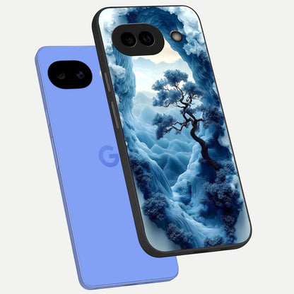  Frozen Serenity Gate phone case for Google Pixel 10A showing premium glass back cover with detailed artwork