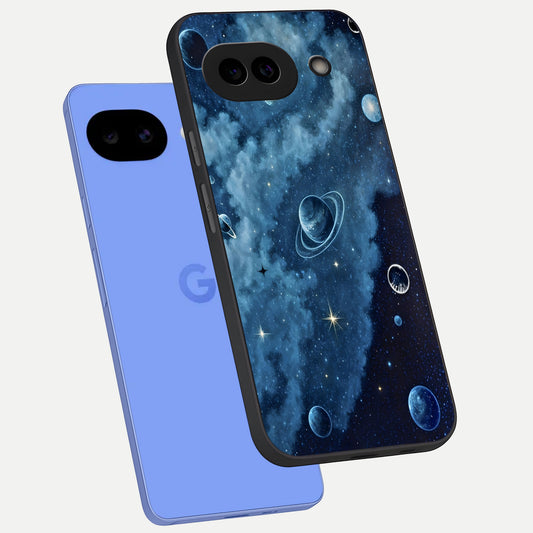  Galaxy Dream Space phone case for Google Pixel 10A showing premium glass back cover with detailed artwork