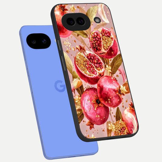  Golden Bloom Glow phone case for Google Pixel 10A showing premium glass back cover with detailed artwork