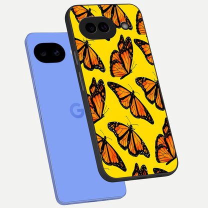  Golden Wing Flight phone case for Google Pixel 10A showing premium glass back cover with detailed artwork
