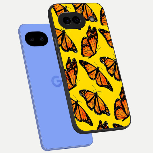  Golden Wing Flight phone case for Google Pixel 10A showing premium glass back cover with detailed artwork
