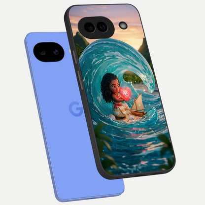  Heart of Ocean phone case for Google Pixel 10A showing premium glass back cover with detailed artwork
