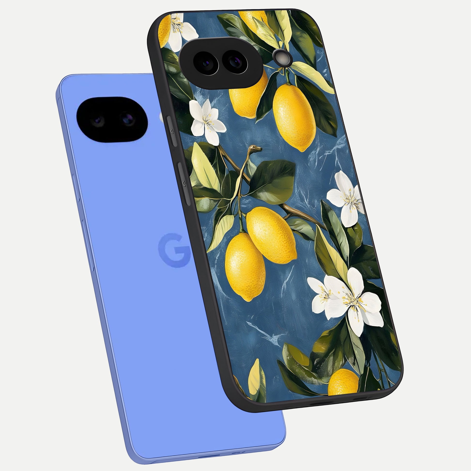  Lemon Dream Garden phone case for Google Pixel 10A showing premium glass back cover with detailed artwork