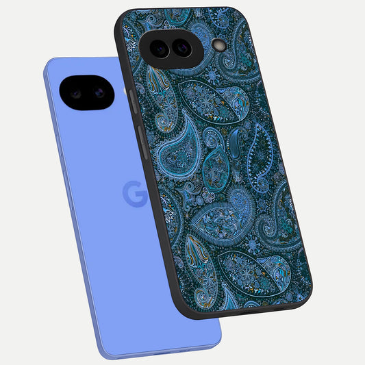  Midnight Paisley Glow phone case for Google Pixel 10A showing premium glass back cover with detailed artwork