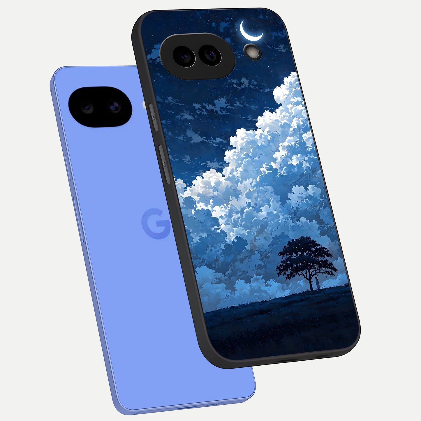  Midnight Sky Serenity phone case for Google Pixel 10A showing premium glass back cover with detailed artwork