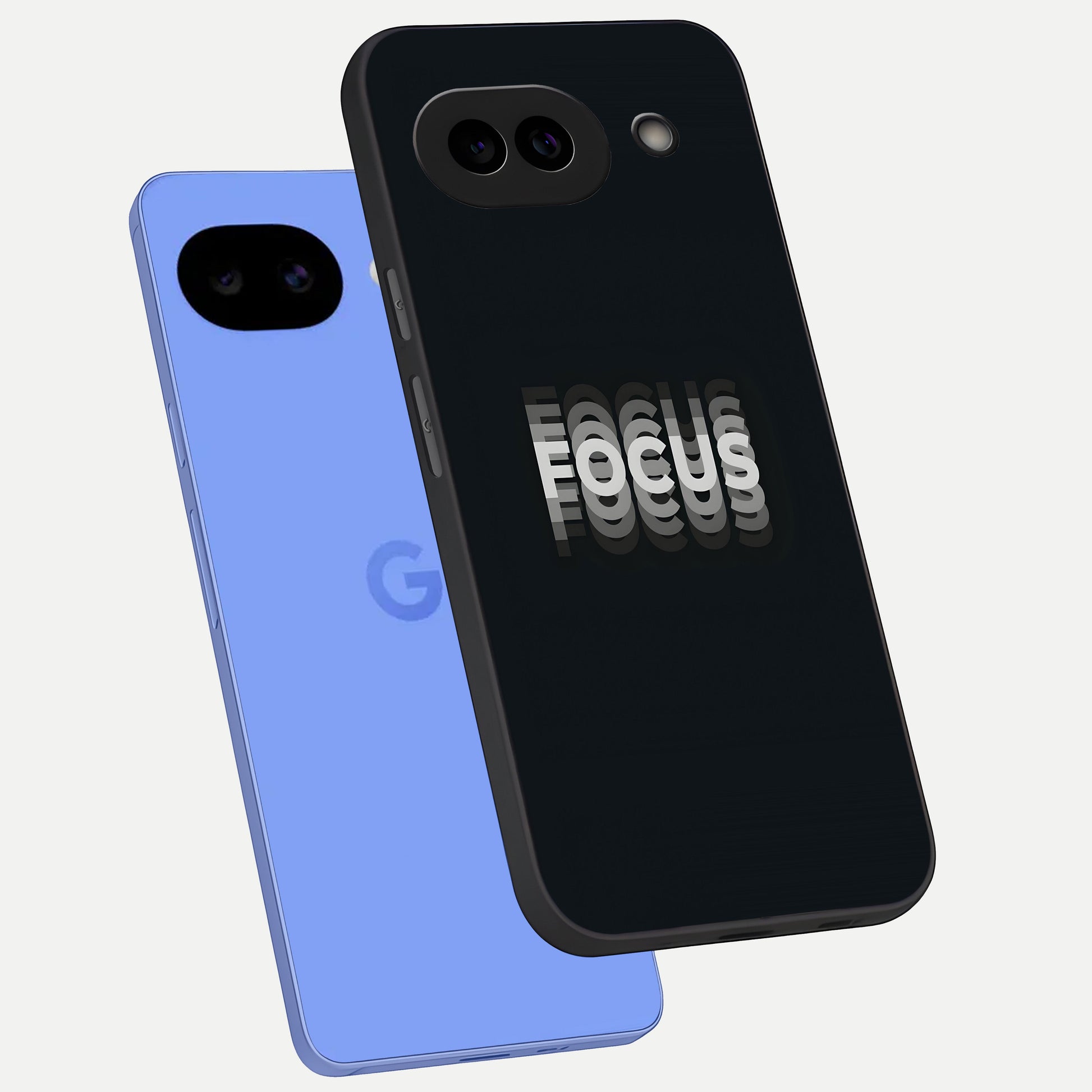  Mono Focus Vision phone case for Google Pixel 10A showing premium glass back cover with detailed artwork