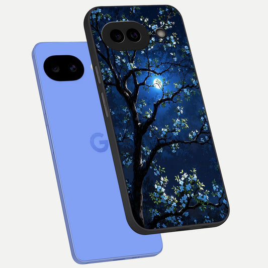  Mystic Floral Night phone case for Google Pixel 10A showing premium glass back cover with detailed artwork