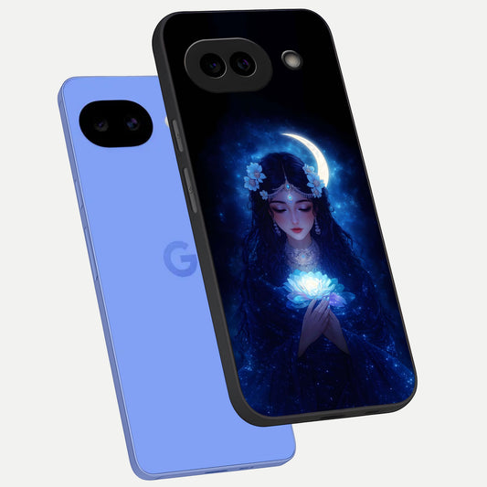  Mystic Moon Queen phone case for Google Pixel 10A showing premium glass back cover with detailed artwork