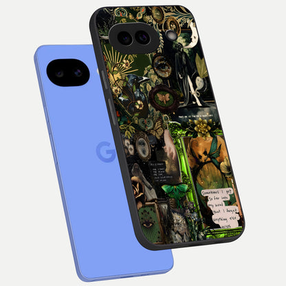  Mystic Woods Secret phone case for Google Pixel 10A showing premium glass back cover with detailed artwork