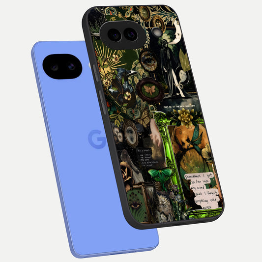  Mystic Woods Secret phone case for Google Pixel 10A showing premium glass back cover with detailed artwork