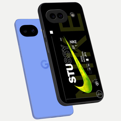  Neon Street Edition phone case for Google Pixel 10A showing premium glass back cover with detailed artwork
