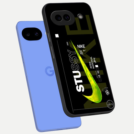  Neon Street Edition phone case for Google Pixel 10A showing premium glass back cover with detailed artwork