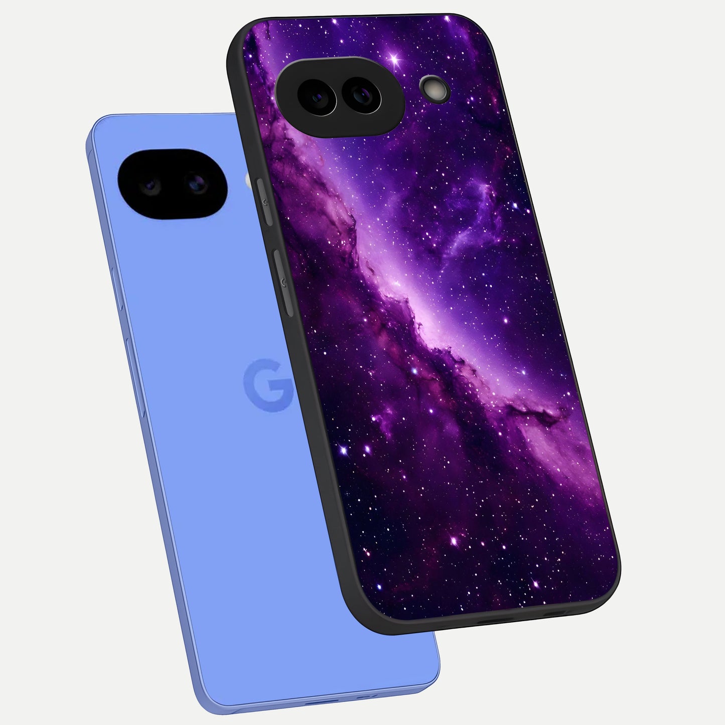  Purple Shade Sky phone case for Google Pixel 10A showing premium glass back cover with detailed artwork