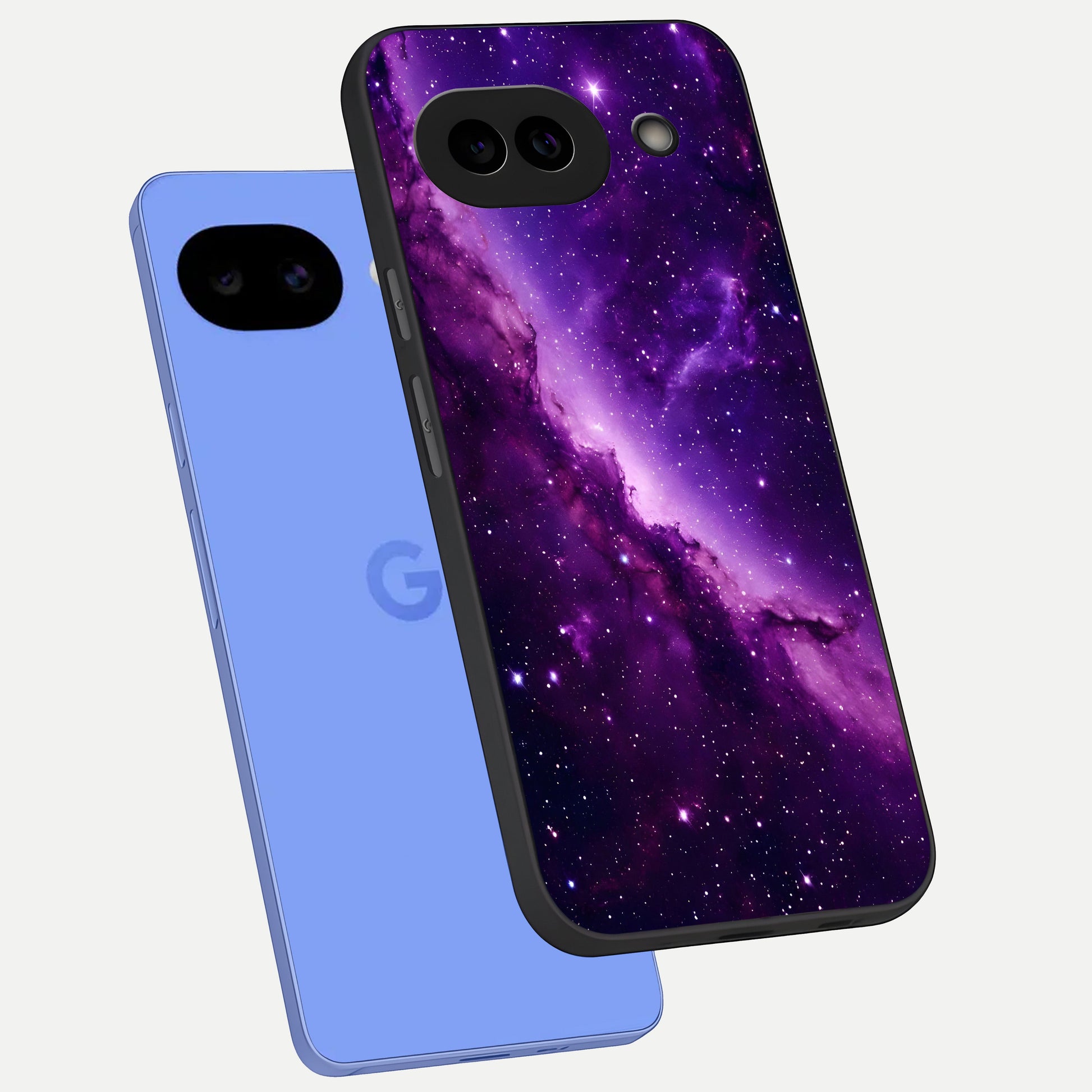  Purple Shade Sky phone case for Google Pixel 10A showing premium glass back cover with detailed artwork