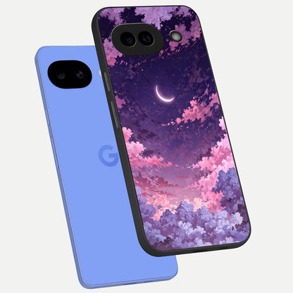  Sky Drift Clouds phone case for Google Pixel 10A showing premium glass back cover with detailed artwork