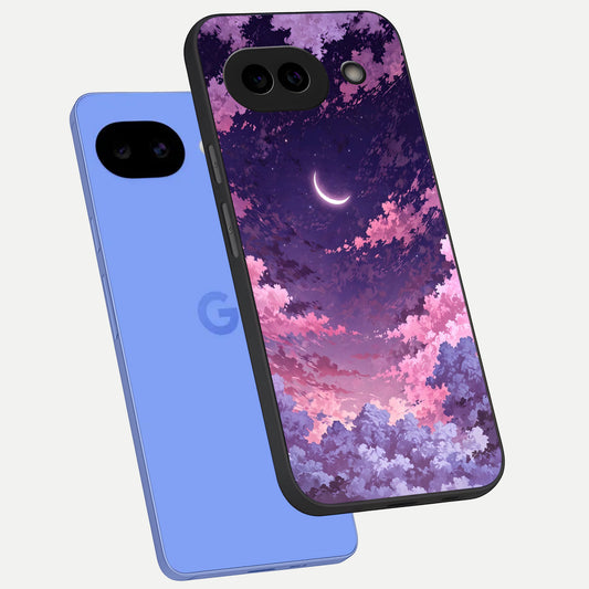  Sky Drift Clouds phone case for Google Pixel 10A showing premium glass back cover with detailed artwork