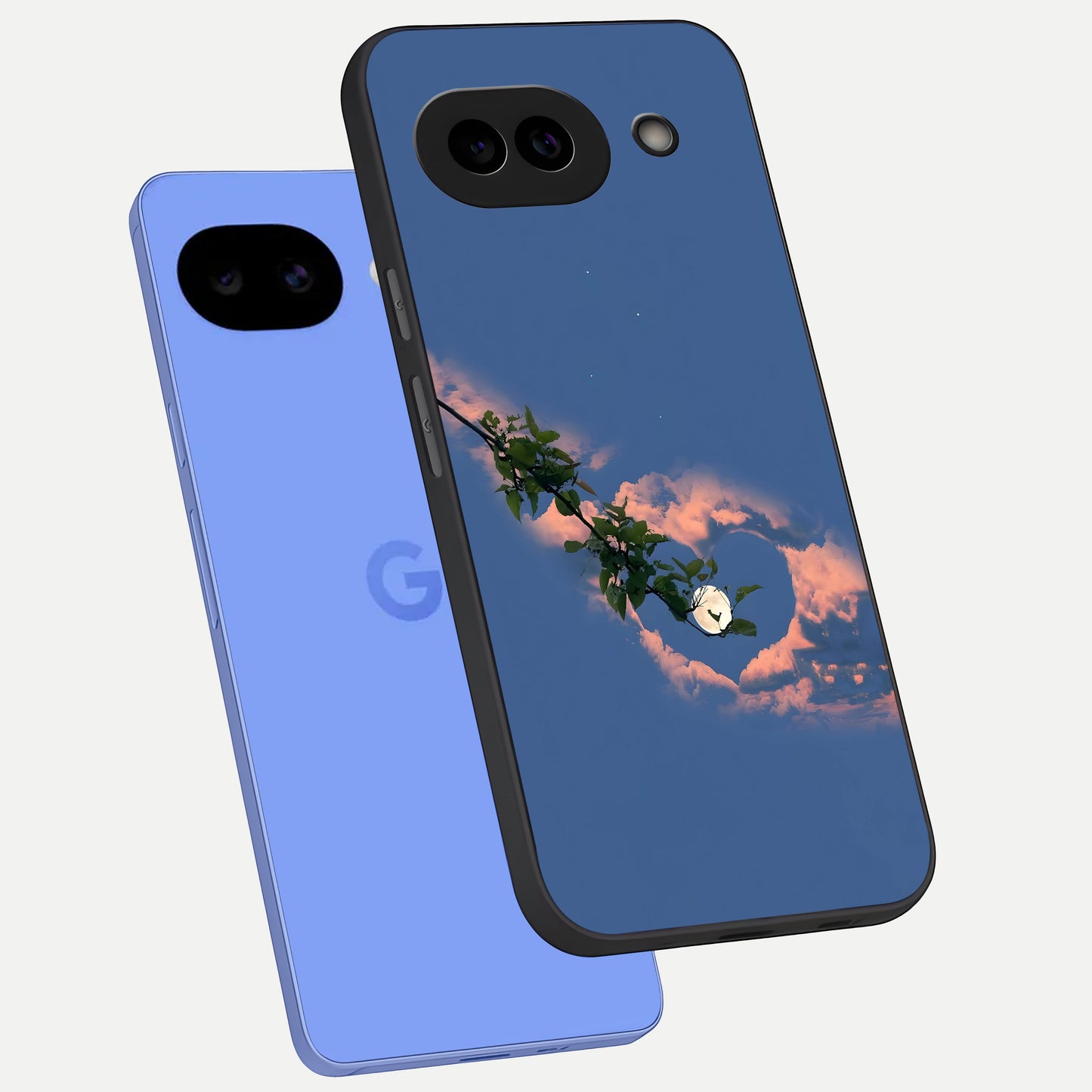 Sky Under Tree phone case for Google Pixel 10A showing premium glass back cover with detailed artwork