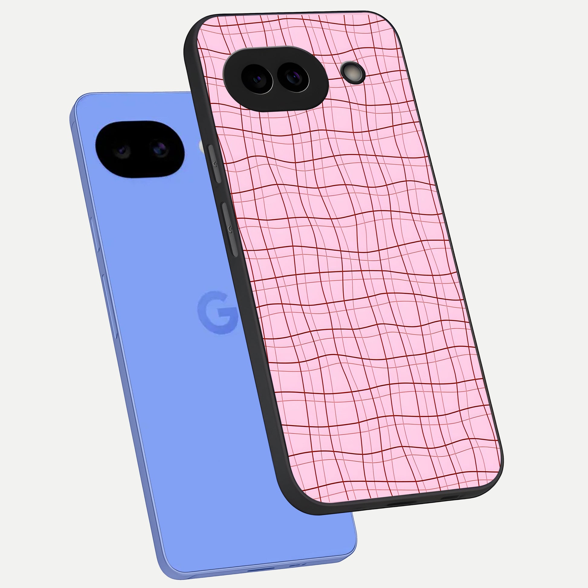  Soft Grid Bliss phone case for Google Pixel 10A showing premium glass back cover with detailed artwork