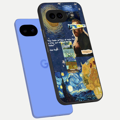  Starry Dream Vision phone case for Google Pixel 10A showing premium glass back cover with detailed artwork