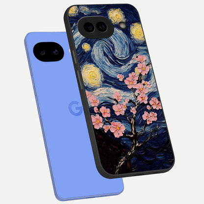  Van Gogh Scenery phone case for Google Pixel 10A showing premium glass back cover with detailed artwork