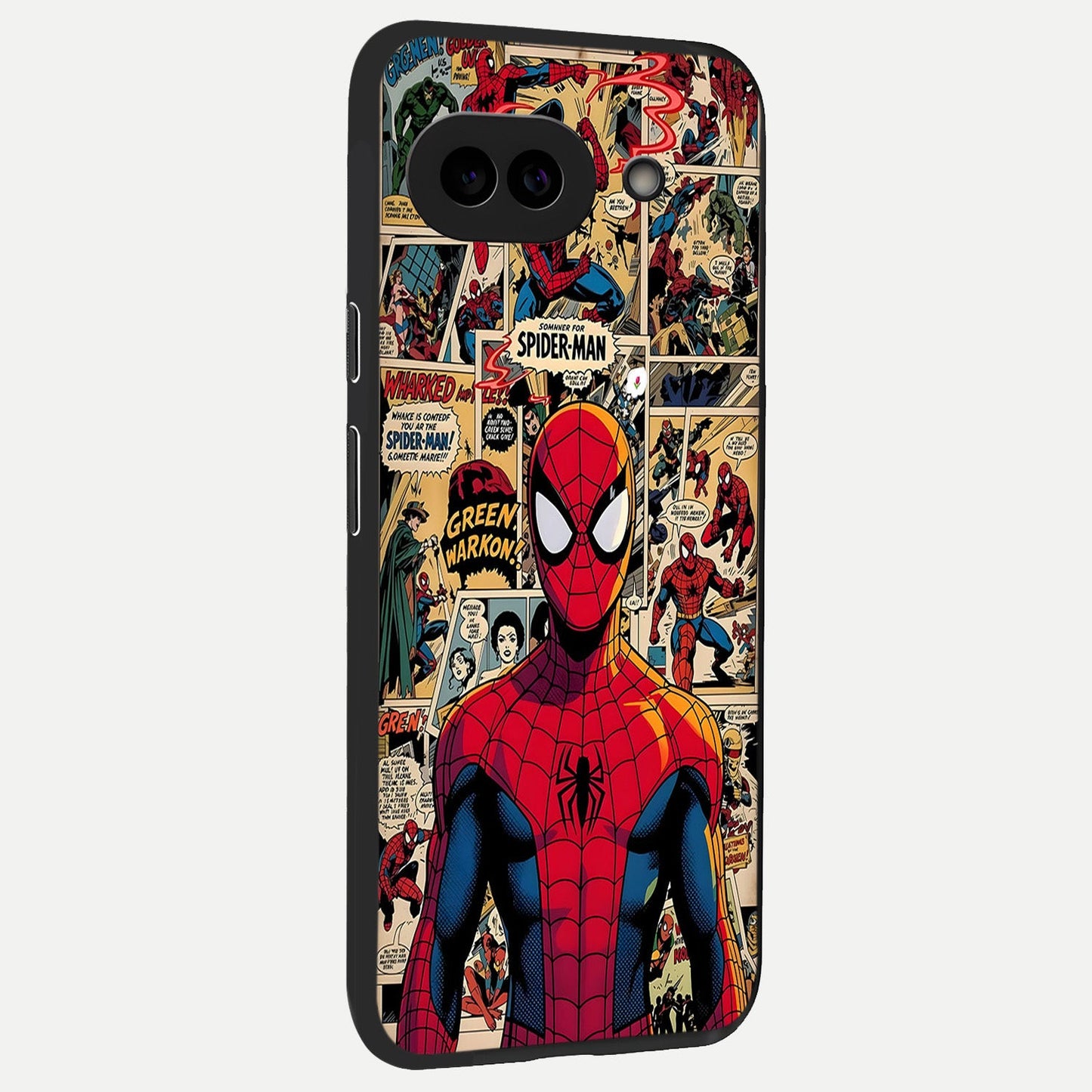  Aesthetic Spider back cover for Google Pixel 10A slim fit glass case with vibrant aesthetic design